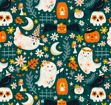 Load image into Gallery viewer, Phoebe Fabrics - Ghostly Garden - 1/2 YARD CUT
