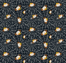 Load image into Gallery viewer, Phoebe Fabrics - Ghostly Garden - Spinning a Web - 1/2 YARD CUT
