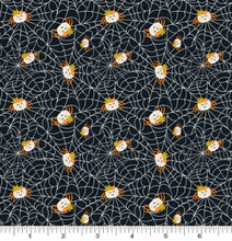 Load image into Gallery viewer, Phoebe Fabrics - Ghostly Garden - Spinning a Web - 1/2 YARD CUT
