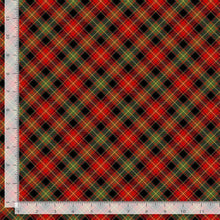 Load image into Gallery viewer, Timeless Treasures - Merry Christmas - Bias Tartan Plaid Metallic - 1/2 YARD CUT

