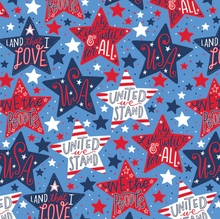 Load image into Gallery viewer, P&amp;B Textiles - Patriotic Minis - America Stars  - 1/2 YARD CUT
