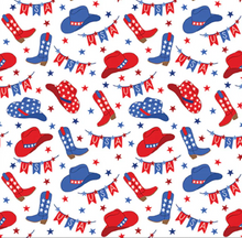 Load image into Gallery viewer, P&amp;B Textiles - Patriotic Minis - Boots &amp; Hats - 1/2 YARD CUT
