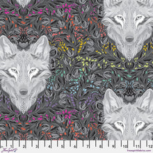 Load image into Gallery viewer, Tula Pink - Graywork - Wolf of Pink Street - Carbon - 1/2 YARD CUT
