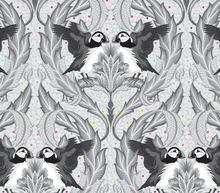 Load image into Gallery viewer, Tula Pink - Graywork - Huffin &amp; Puffin - Whisper - 1/2 YARD CUT
