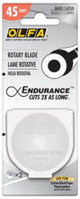 Load image into Gallery viewer, Olfa Endurance 45mm Rotary Blade Replacement 2 pack
