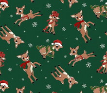 Load image into Gallery viewer, Northcott - Rudolph the Red Nosed Reindeer - Rudolph Toss - 1/2 YARD CUT
