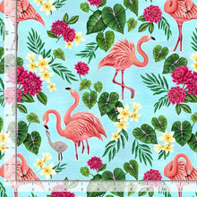 Load image into Gallery viewer, Timeless Treasures - Paradise - Flamingos &amp; Tropical Florals - 1/2 YARD CUT
