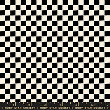 Load image into Gallery viewer, Ruby Star Society - 1 800 Calico - Block Print Checks - Black - 1/2 YARD CUT
