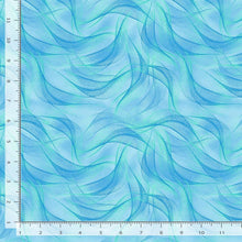 Load image into Gallery viewer, End of Bolt - Electric Ocean - Abstract Dotty Waves Aqua - 21"
