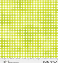 Load image into Gallery viewer, P&amp;B Textiles - Sorbet - Gingham - Lime - 1/2 YARD CUT
