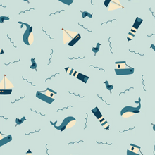 Load image into Gallery viewer, EQP Textiles - Sands of Time - Beside the Seaside - Frosty - 1/2 YARD CUT
