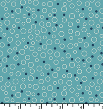 Load image into Gallery viewer, EQP Textiles - Sands of Time - Bubbles - Fountain Blue - 1/2 YARD CUT
