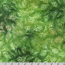 Load image into Gallery viewer, Robert Kaufman Batiks - Woodland Wonders - Evergreen Sprigs - 1/2 YARD CUT
