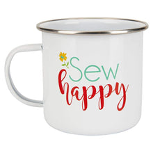 Load image into Gallery viewer, Lori Holt Sew Happy Enamel Mug
