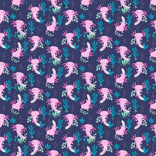 Load image into Gallery viewer, Dear Stella - Make Waves - Axolotis - 1/2 YARD CUT
