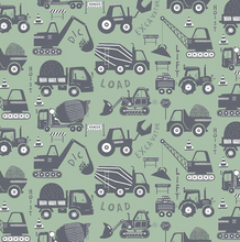 Load image into Gallery viewer, Dear Stella - Dig It - See You Later Excavator - 1/2 YARD CUT
