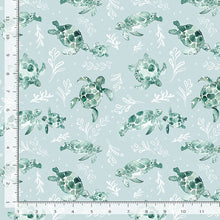 Load image into Gallery viewer, Dear Stella - La Mer - Turtles - 1/2 YARD CUT
