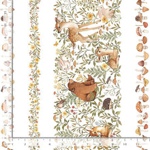 Load image into Gallery viewer, Dear Stella - Count on Me - Woodland Friends Stripe - 1/2 YARD CUT
