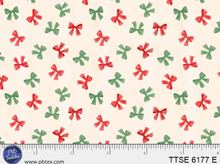 Load image into Gallery viewer, P&amp;B Textiles - Tis the Season - Tossed Bows - 1/2 YARD CUT
