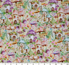 Load image into Gallery viewer, Lumin/White Owl - Fairy Boutique - Pixie Town - Cream - 1/2 YARD CUT
