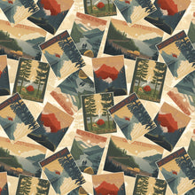 Load image into Gallery viewer, Lumin/White Owl - Paddle Pine - Tossed Posters - 1/2 YARD CUT
