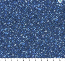 Load image into Gallery viewer, Lumin/White Owl - Growing in Color - Tonal Floral - Denim - 1/2 YARD CUT
