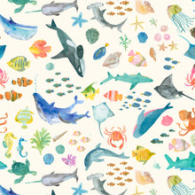 Load image into Gallery viewer, Lewis &amp; Irene - Under the Sea - Main White Sand - 1/2 YARD CUT
