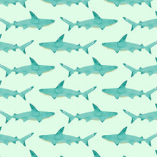 Load image into Gallery viewer, Lewis &amp; Irene - Under the Sea - Sharks - 1/2 YARD CUT
