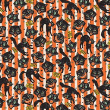 Load image into Gallery viewer, Timeless Treasures - Wicked Willow - Trick or Treat Cats - 1/2 YARD CUT

