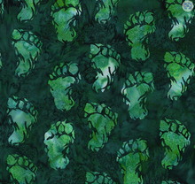 Load image into Gallery viewer, Hoffman - Bali Batik - Bigfoot - Footprint Hunter - 1/2 YARD CUT
