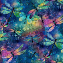 Load image into Gallery viewer, Timeless Treasures - Dragonfly Dream - 108" Cotton Wideback - 3 YD PIECE
