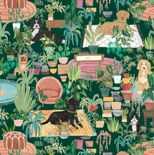 Load image into Gallery viewer, Clothworks - Homebodies - Hidden Dogs in Forest - 1/2 YARD CUT
