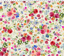 Load image into Gallery viewer, Clothworks - Fleur de Rose - Digital Bouquets - 1/2 YARD CUT
