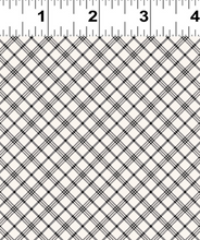 Load image into Gallery viewer, Clothworks - Shhh - Digital Diagonal Plaid - Dark Gray - 1/2 YARD CUT
