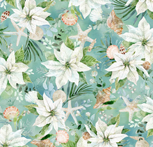Load image into Gallery viewer, Hoffman - Seas &amp; Greetings - Aquamarine - 1/2 YARD CUT
