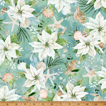 Load image into Gallery viewer, Hoffman - Seas &amp; Greetings - Aquamarine - 1/2 YARD CUT
