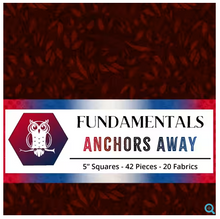 Load image into Gallery viewer, White Owl Batiks - Anchors Away - 5” Squares
