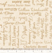 Load image into Gallery viewer, QT Fabrics - Bookworm - Famous Authors - 1/2 YARD CUT
