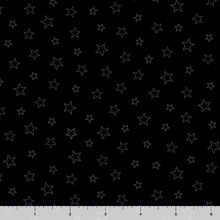 Load image into Gallery viewer, Qt Fabrics - Quilting Illusions - Black Stars - 1/2 YARD CUT
