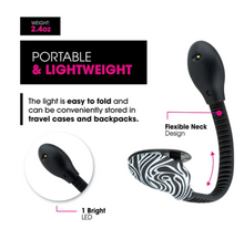 Load image into Gallery viewer, Black and White Marble Rechargeable LED Reading Light
