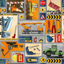 Load image into Gallery viewer, Blank Quilting - Let's Get Building - Construction Equipment - 1/2 YARD CUT
