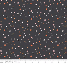 Load image into Gallery viewer, Riley Blake - Hey Pumpkin - Stars Charcoal - 1/2 YARD CUT
