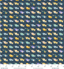 Load image into Gallery viewer, Cotton + Steel - Long Time No Sea - Narwhals - 1/2 YARD CUT
