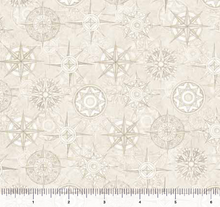 Load image into Gallery viewer, QT Fabrics - Globetrotter - Compasses Beige - 1/2 YARD CUT
