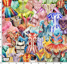 Load image into Gallery viewer, Michael Miller - A Night at the Circus - Circus Costume Collage - 1/2 YARD CUT
