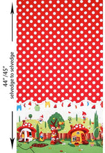 Load image into Gallery viewer, Michael Miller - Gnomeville - Gnome House Border Print - 1/2 YARD CUT
