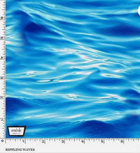 Load image into Gallery viewer, Michael Miller - Sea World - Rippling Waves - Blue - 1/2 YARD CUT
