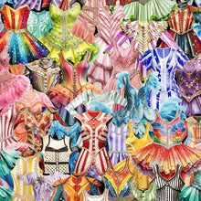 Load image into Gallery viewer, Michael Miller - A Night at the Circus - Circus Costume Collage - 1/2 YARD CUT
