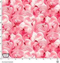 Load image into Gallery viewer, Michael Miller - Flamingo Grace - Plumage Parade - Bubble Gum - 1/2 YARD CUT
