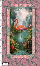 Load image into Gallery viewer, Michael Miller - Flamingo Grace - Deco Plume Lagoon - PANEL
